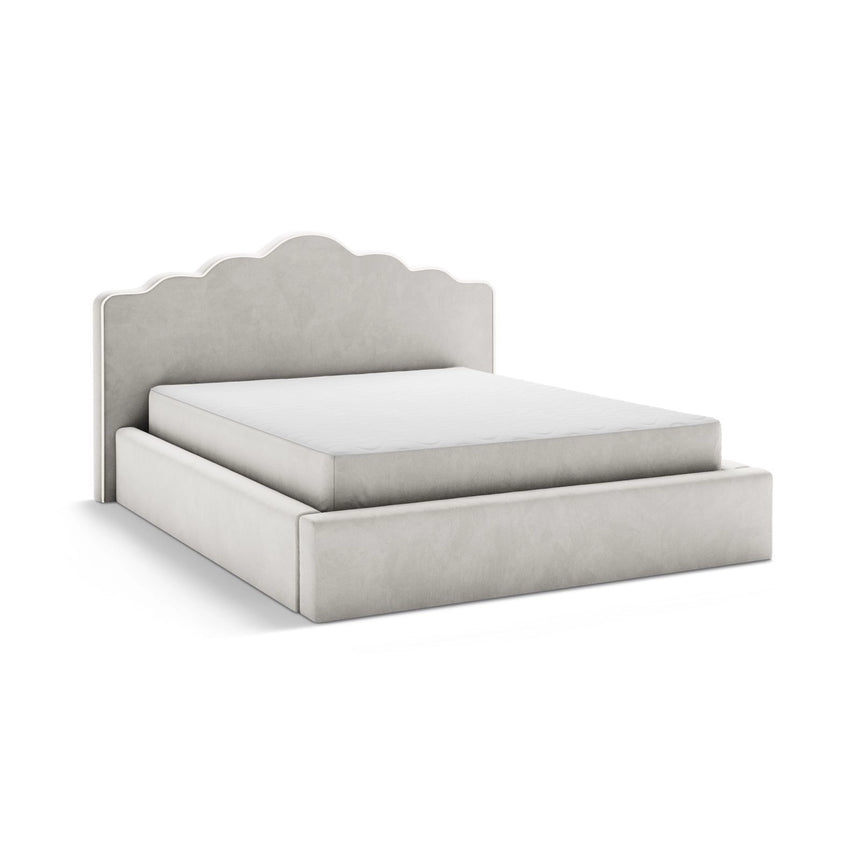 Dream Bett mit Kopfteil und Stauraum aus Samt, 140x200 cm von Micadoni – Bild 4