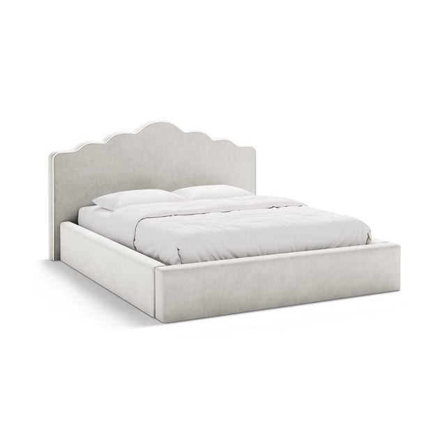Dream Bett mit Kopfteil und Stauraum aus Samt, 180x200 cm von Micadoni – Bild 1