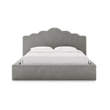 Dream Bett mit Kopfteil und Stauraum aus Samt in Elfenbein / Dunkles Grau (Magic Velvet 2256,Magic Velvet 2241), 140x200 cm von Micadoni – Bild 3