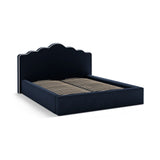 Dream Bett mit Kopfteil und Stauraum aus Samt in Elfenbein / Königsblau (Magic Velvet 2256,Magic Velvet 2204), 180x200 cm von Micadoni – Bild 5