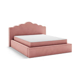 Dream Bett mit Kopfteil und Stauraum aus Samt in Elfenbein / Pink (Magic Velvet 2256,Magic Velvet 2257), 140x200 cm von Micadoni – Bild 4
