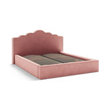 Dream Bett mit Kopfteil und Stauraum aus Samt in Elfenbein / Pink (Magic Velvet 2256,Magic Velvet 2257), 140x200 cm von Micadoni – Bild 5