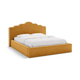 Dream Bett mit Kopfteil und Stauraum aus Samt in Elfenbein / Senf (Magic Velvet 2256,Magic Velvet 2288), 180x200 cm von Micadoni – Bild 1