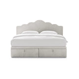 Dream Boxspringbett mit Kopfteil und Stauraum aus Samt, 140x200 cm von Micadoni – Bild 3