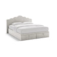 Dream Boxspringbett mit Kopfteil und Stauraum aus Samt, 200x200 cm von Micadoni – Bild 1