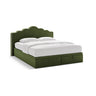 Dream Boxspringbett mit Kopfteil und Stauraum aus Samt in Elfenbein / Armeegrün (Magic Velvet 2256,Magic Velvet 2295), 160x200 cm von Micadoni – Bild 1