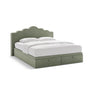 Dream Boxspringbett mit Kopfteil und Stauraum aus Samt in Elfenbein / Grün (Magic Velvet 2256,Magic Velvet 2243), 200x200 cm von Micadoni – Bild 1