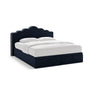 Dream Boxspringbett mit Kopfteil und Stauraum aus Samt in Elfenbein / Königsblau (Magic Velvet 2256,Magic Velvet 2204), 160x200 cm von Micadoni – Bild 1