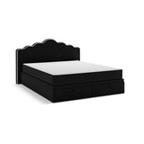Dream Boxspringbett mit Kopfteil und Stauraum aus Samt in Elfenbein / Schwarz (Magic Velvet 2256,Magic Velvet 2219), 180x200 cm von Micadoni – Bild 4