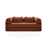 Dreamy 3-Sitzer Sofa mit Schlaffunktion, aus Strukturstoff, 206x95 cm - ZEN ZONE Furniture
