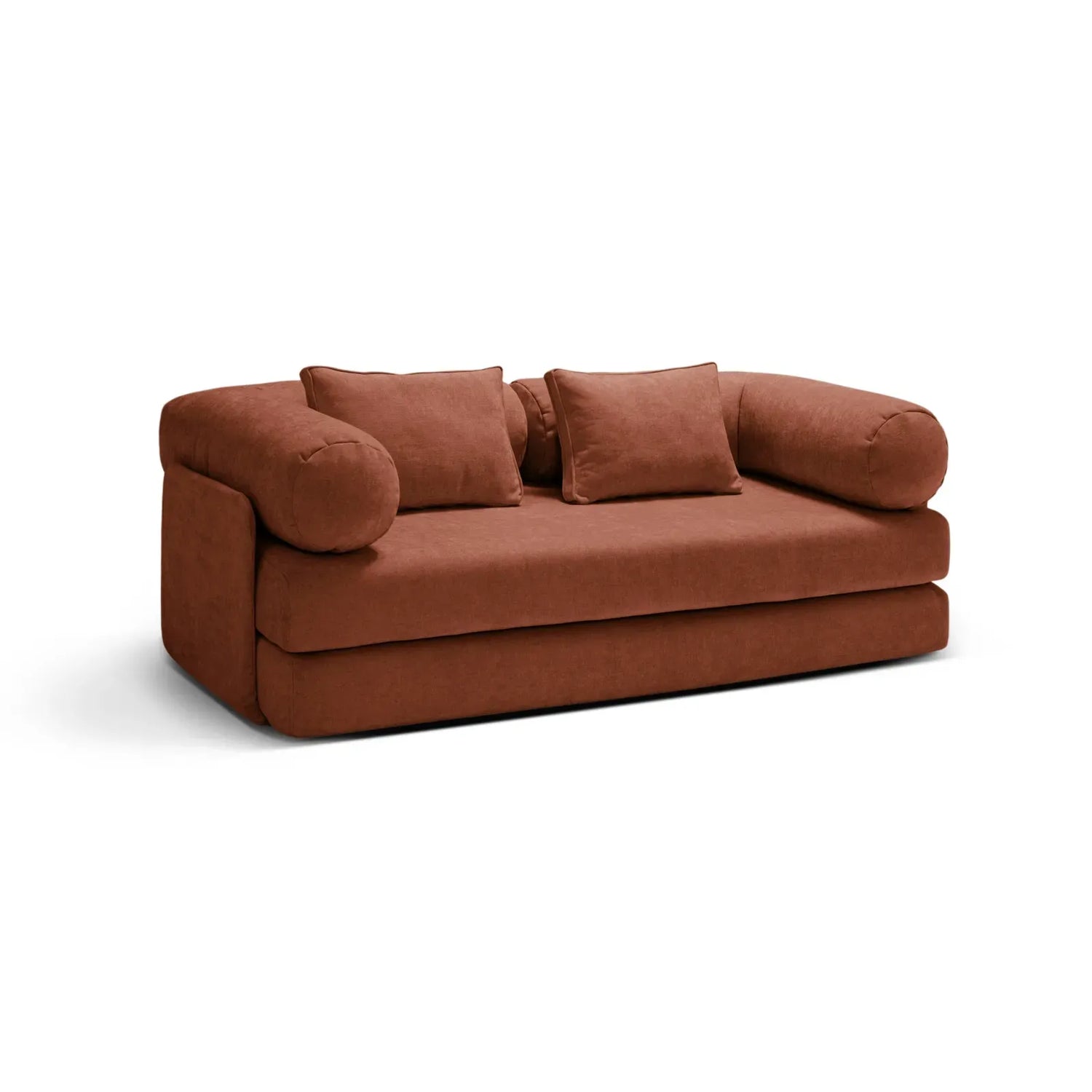 Dreamy 3-Sitzer Sofa mit Schlaffunktion, aus Strukturstoff, 206x95 cm - ZEN ZONE Furniture