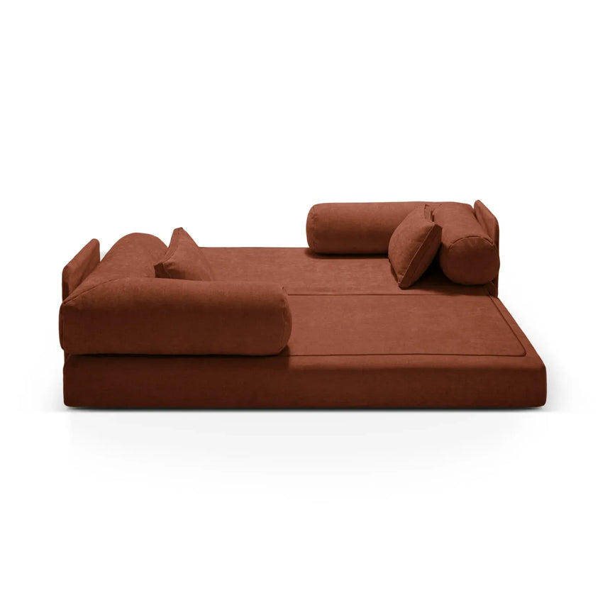Dreamy 3-Sitzer Sofa mit Schlaffunktion, aus Strukturstoff, 206x95 cm - ZEN ZONE Furniture