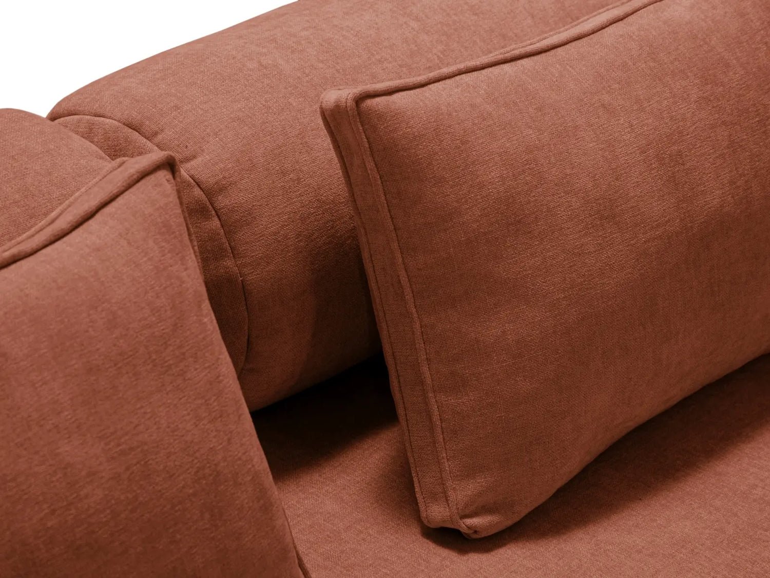 Dreamy 3-Sitzer Sofa mit Schlaffunktion, aus Strukturierter Stoff in Brick (Liberty 9), 206x95 cm von Micadoni – Bild 9