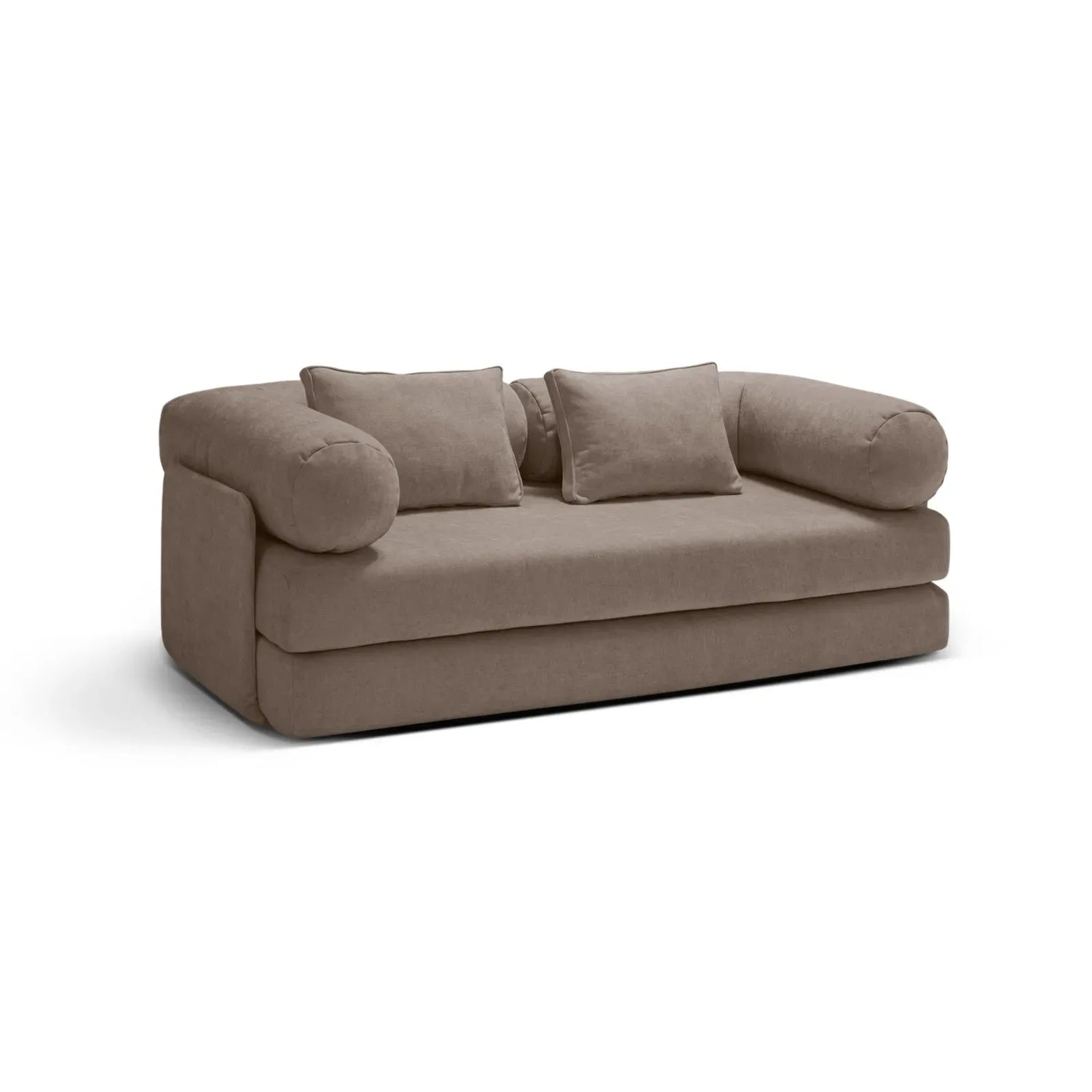 Dreamy 3-Sitzer Sofa mit Schlaffunktion, aus Strukturstoff, 206x95 cm - ZEN ZONE Furniture