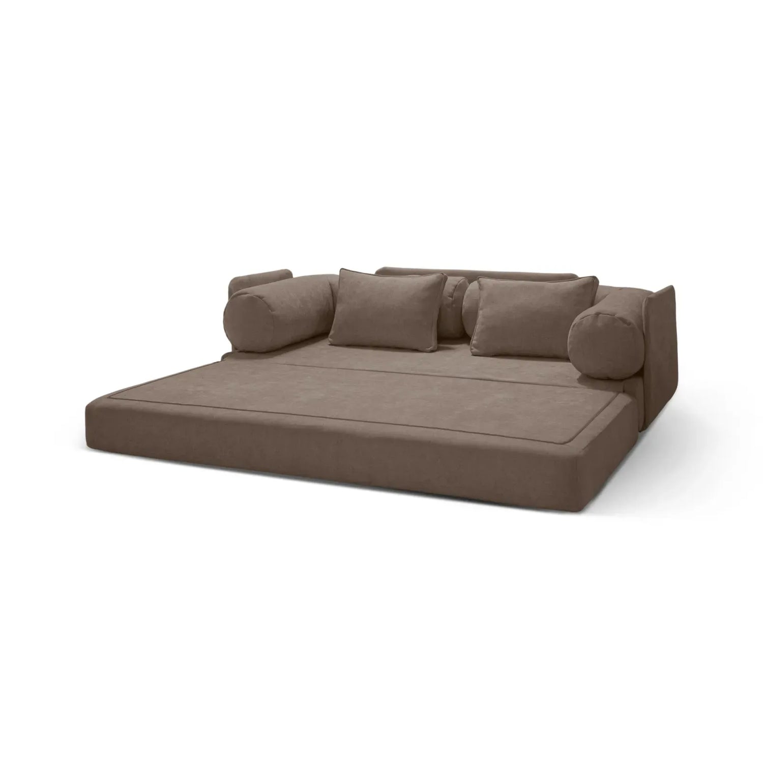 Dreamy 3-Sitzer Sofa mit Schlaffunktion, aus Strukturstoff, 206x95 cm - ZEN ZONE Furniture