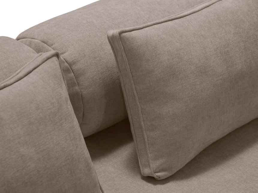 Dreamy 3-Sitzer Sofa mit Schlaffunktion, aus Strukturierter Stoff in Cappuccino (Liberty 5), 206x95 cm von Micadoni – Bild 9