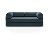 Dreamy 3-Sitzer Sofa mit Schlaffunktion, aus Strukturierter Stoff in Deep Petrol (Liberty 13), 206x95 cm von Micadoni – Bild 3