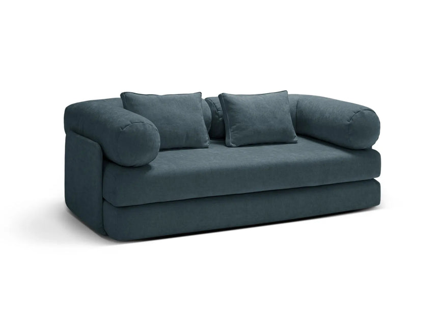 Dreamy 3-Sitzer Sofa mit Schlaffunktion, aus Strukturierter Stoff in Deep Petrol (Liberty 13), 206x95 cm von Micadoni – Bild 4