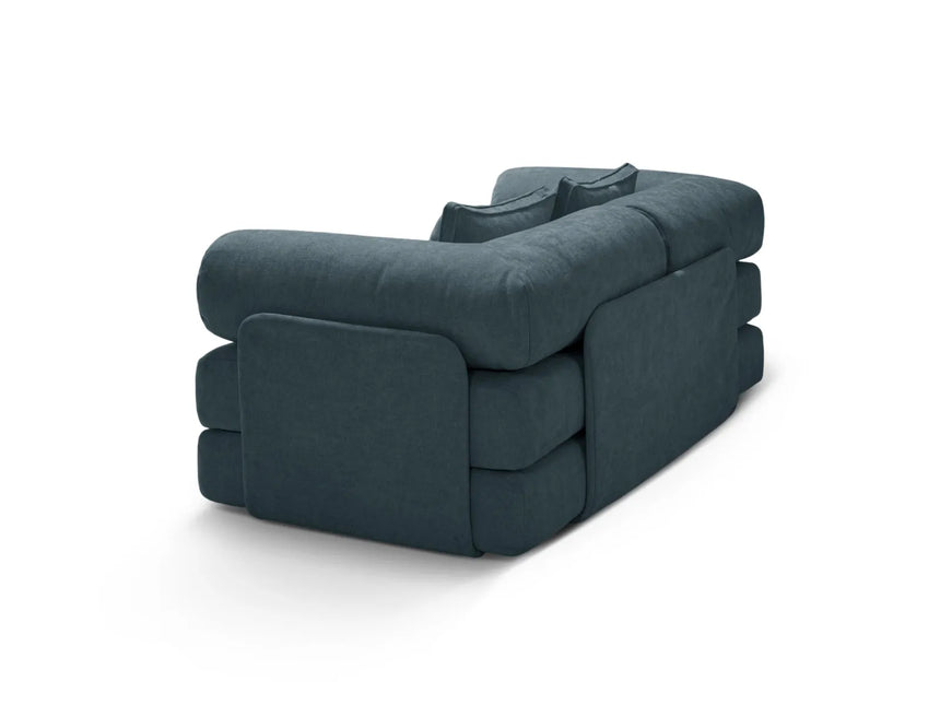 Dreamy 3-Sitzer Sofa mit Schlaffunktion, aus Strukturierter Stoff in Deep Petrol (Liberty 13), 206x95 cm von Micadoni – Bild 5