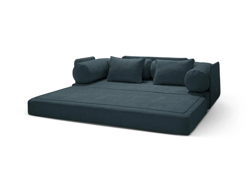 Dreamy 3-Sitzer Sofa mit Schlaffunktion, aus Strukturierter Stoff in Deep Petrol (Liberty 13), 206x95 cm von Micadoni – Bild 6