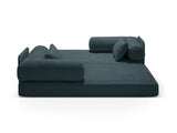 Dreamy 3-Sitzer Sofa mit Schlaffunktion, aus Strukturierter Stoff in Deep Petrol (Liberty 13), 206x95 cm von Micadoni – Bild 7