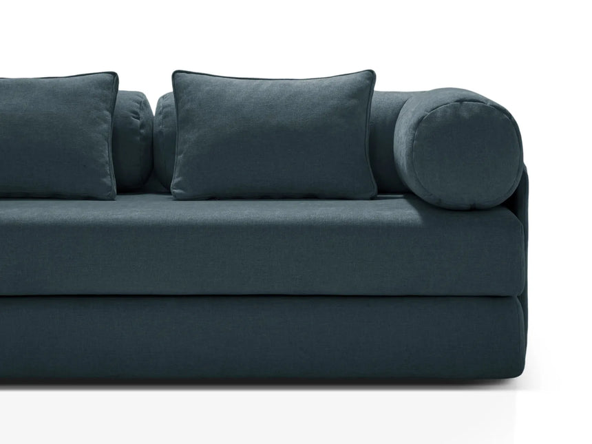 Dreamy 3-Sitzer Sofa mit Schlaffunktion, aus Strukturierter Stoff in Deep Petrol (Liberty 13), 206x95 cm von Micadoni – Bild 8