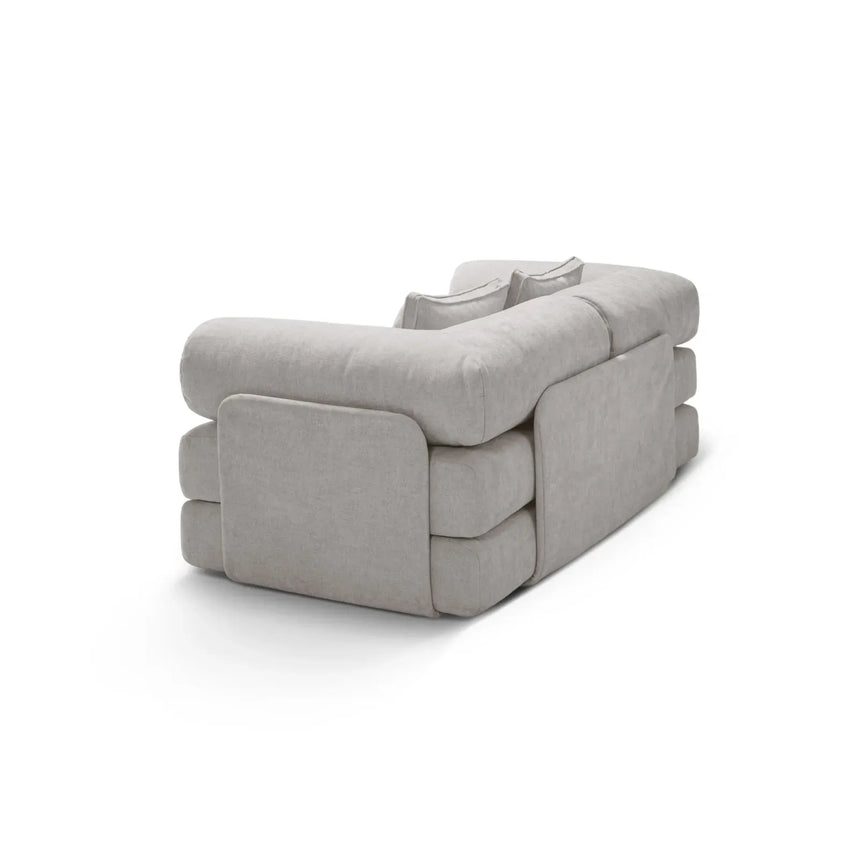 Dreamy 3-Sitzer Sofa mit Schlaffunktion, aus Strukturstoff, 206x95 cm - ZEN ZONE Furniture