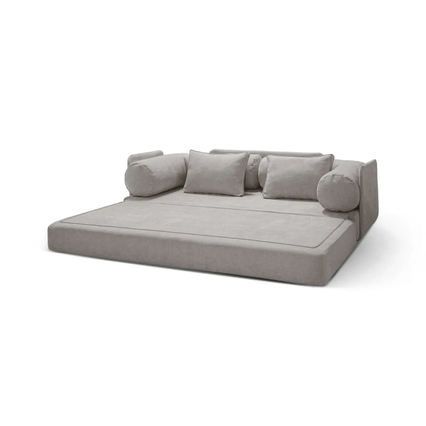 Dreamy 3-Sitzer Sofa mit Schlaffunktion, aus Strukturstoff, 206x95 cm - ZEN ZONE Furniture