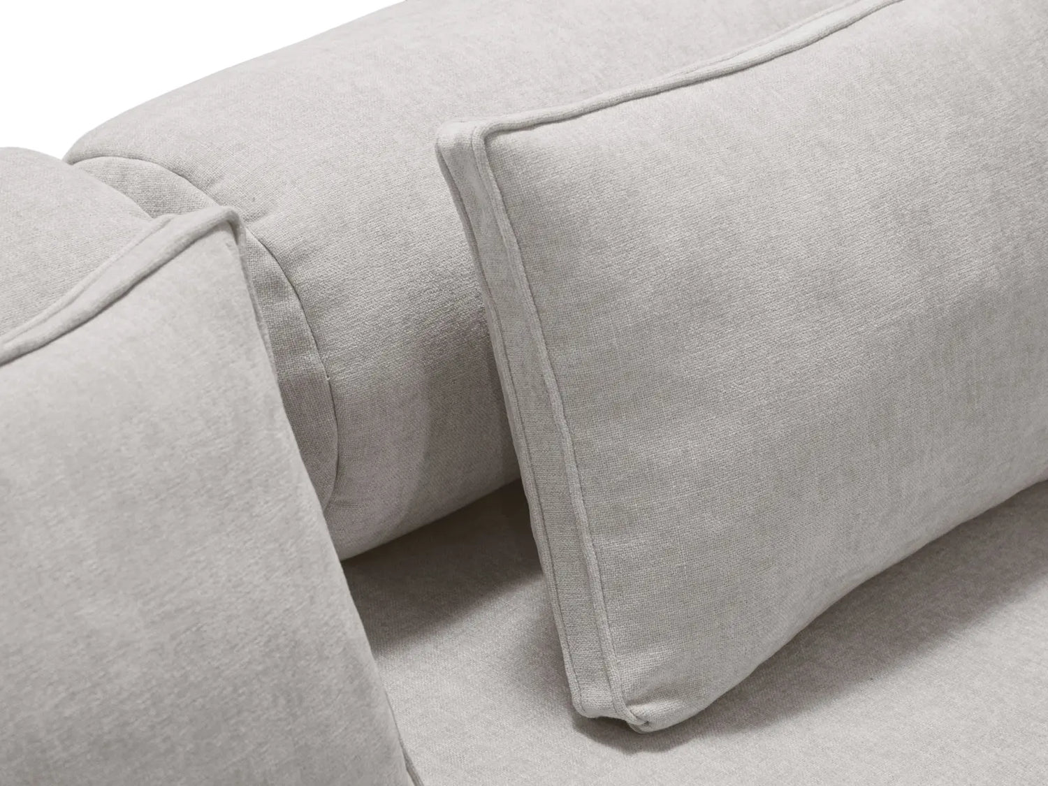 Dreamy 3-Sitzer Sofa mit Schlaffunktion, aus Strukturierter Stoff in Hellgrau (Liberty 18), 206x95 cm von Micadoni – Bild 9