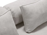 Dreamy 3-Sitzer Sofa mit Schlaffunktion, aus Strukturierter Stoff in Hellgrau (Liberty 18), 206x95 cm von Micadoni – Bild 9