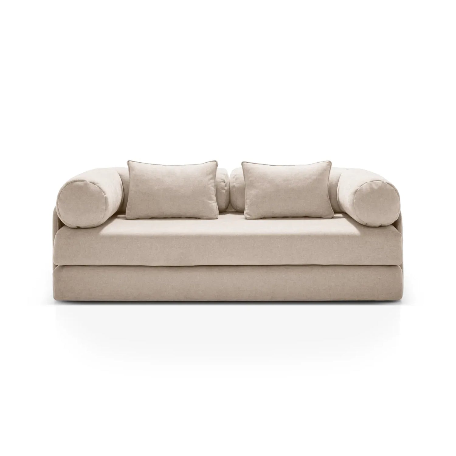 Dreamy 3-Sitzer Sofa mit Schlaffunktion, aus Strukturstoff, 206x95 cm - ZEN ZONE Furniture