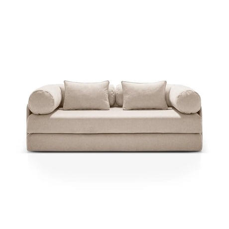 Dreamy 3-Sitzer Sofa mit Schlaffunktion, aus Strukturstoff, 206x95 cm - ZEN ZONE Furniture