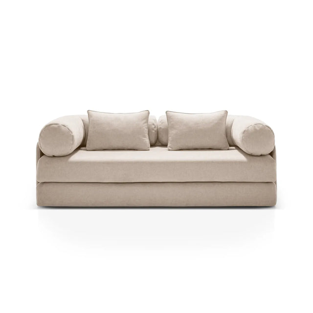 Dreamy 3-Sitzer Sofa mit Schlaffunktion, aus Strukturstoff, 206x95 cm - ZEN ZONE Furniture