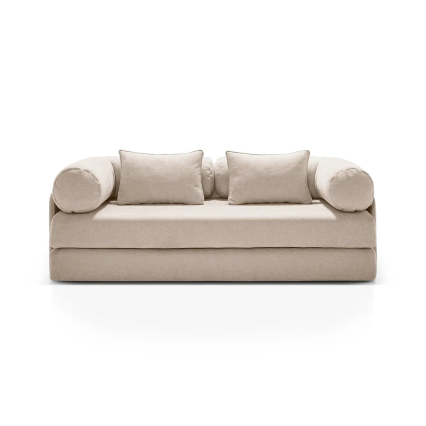 Dreamy 3-Sitzer Sofa mit Schlaffunktion, aus Strukturstoff, 206x95 cm - ZEN ZONE Furniture