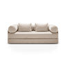 Dreamy 3-Sitzer Sofa mit Schlaffunktion, aus Strukturstoff, 206x95 cm - ZEN ZONE Furniture