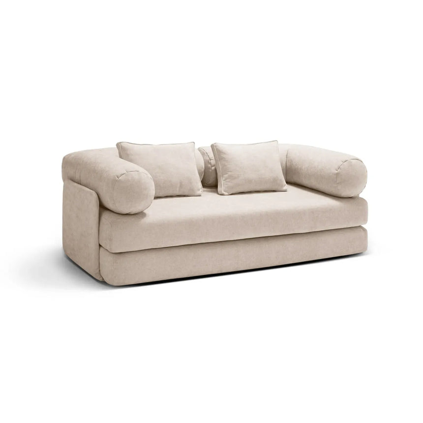 Dreamy 3-Sitzer Sofa mit Schlaffunktion, aus Strukturstoff, 206x95 cm - ZEN ZONE Furniture
