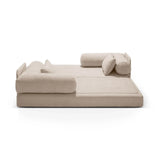 Dreamy 3-Sitzer Sofa mit Schlaffunktion, aus Strukturstoff, 206x95 cm - ZEN ZONE Furniture