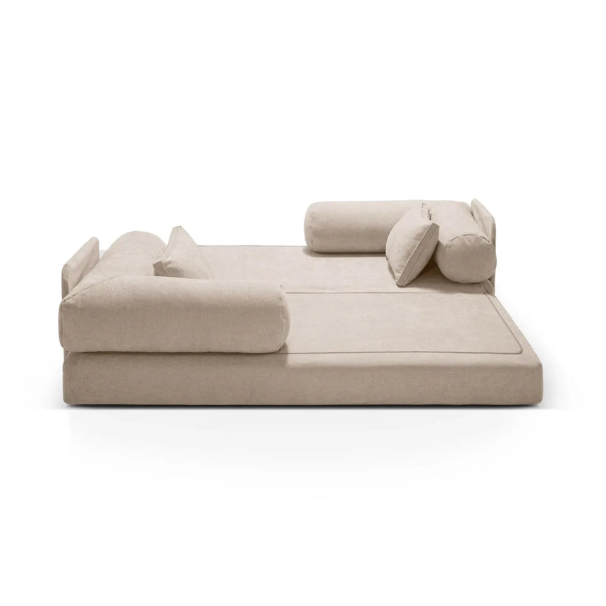Dreamy 3-Sitzer Sofa mit Schlaffunktion, aus Strukturstoff, 206x95 cm - ZEN ZONE Furniture