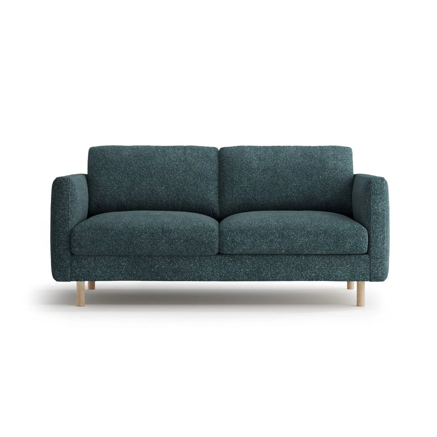 Eden 2-Sitzer Sofa aus Strukturierter Stoff in Grün Blau meliert (Puente 39), 146x92 cm von Micadoni – Bild 1