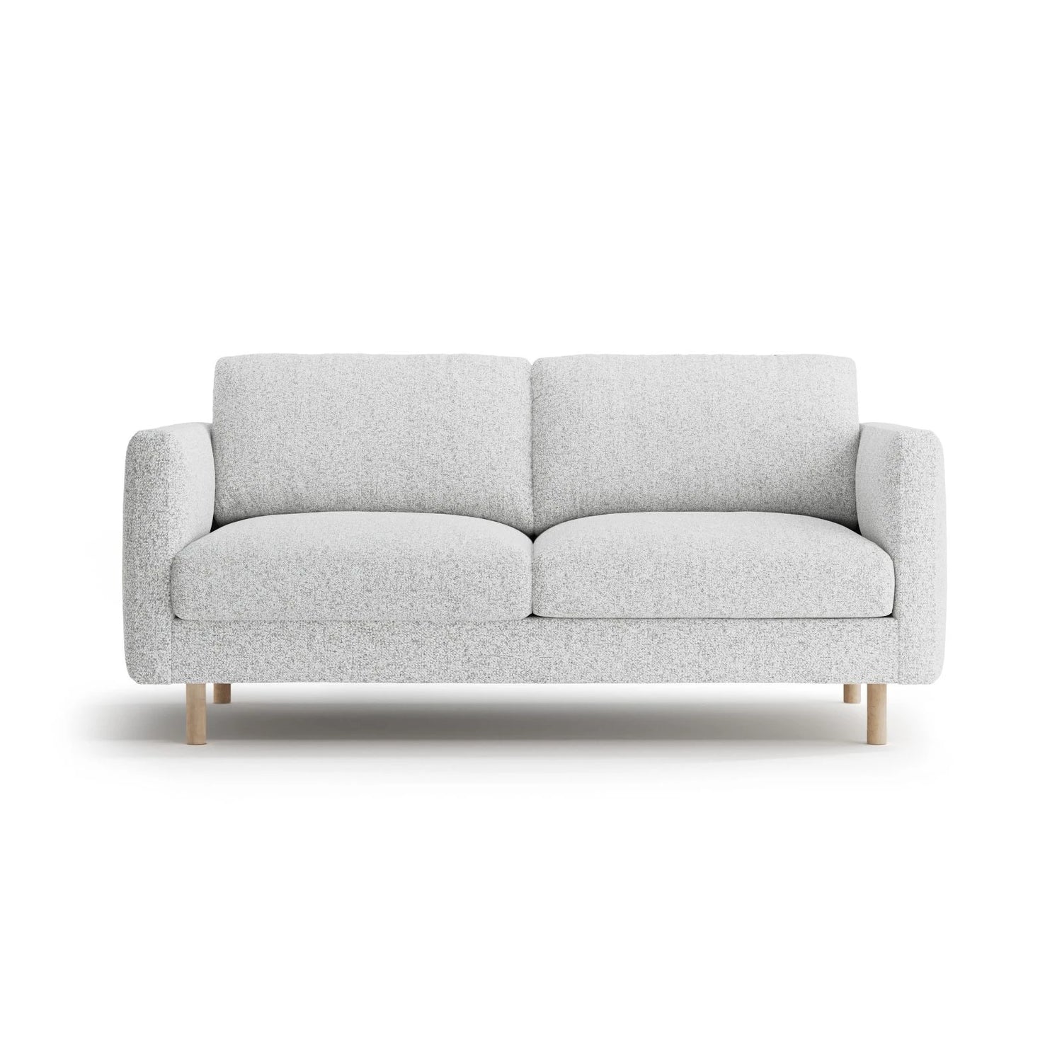 Eden 2-Sitzer Sofa aus Strukturierter Stoff in Hellgrau melange (Puente 80), 146x92 cm von Micadoni – Bild 1