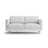 Eden 2-Sitzer Sofa aus Strukturierter Stoff in Hellgrau melange (Puente 80), 146x92 cm von Micadoni – Bild 1