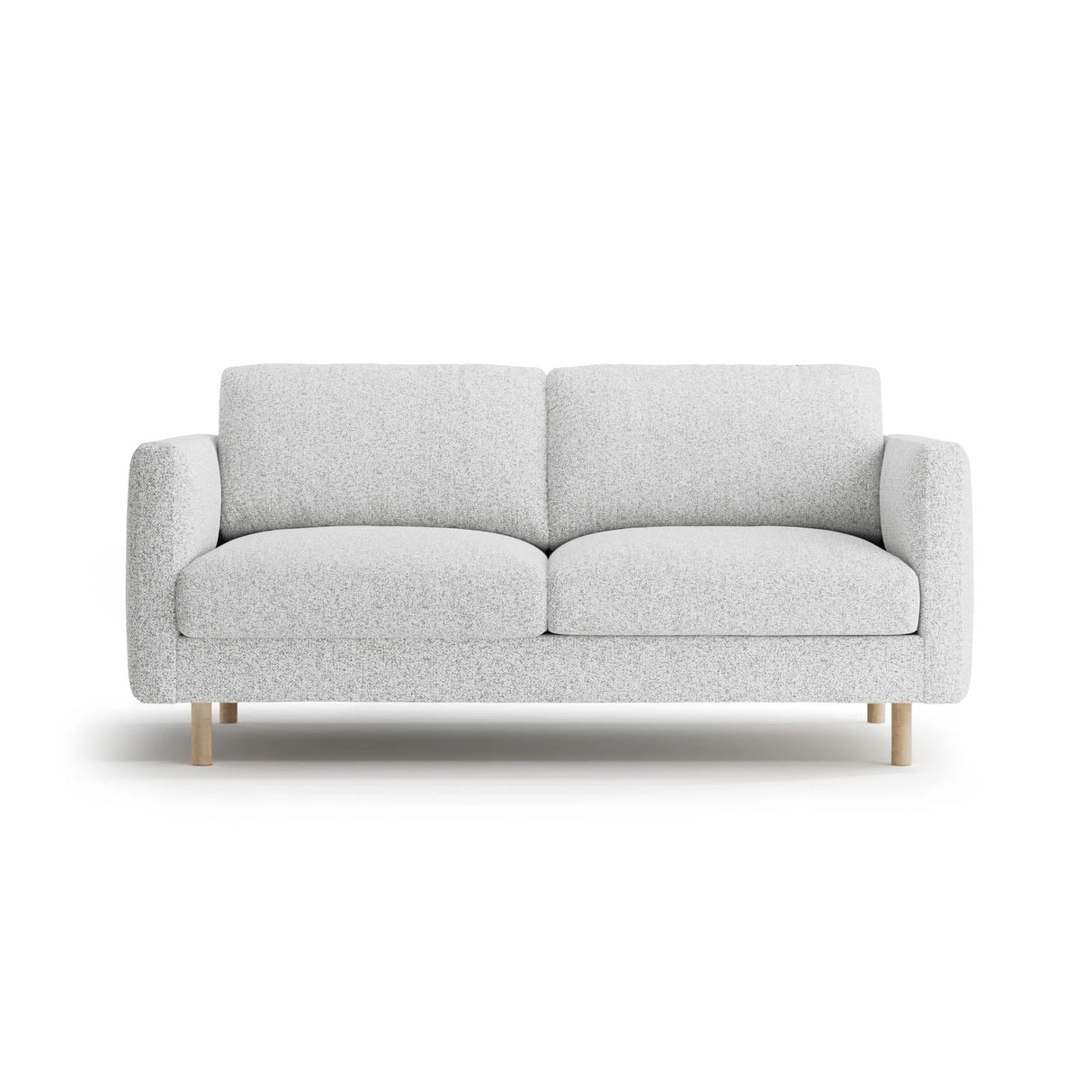 Eden 2-Sitzer Sofa aus Strukturierter Stoff in Hellgrau melange (Puente 80), 146x92 cm von Micadoni – Bild 1