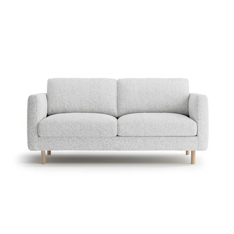 Eden 2-Sitzer Sofa aus Strukturierter Stoff in Hellgrau melange (Puente 80), 146x92 cm von Micadoni – Bild 1