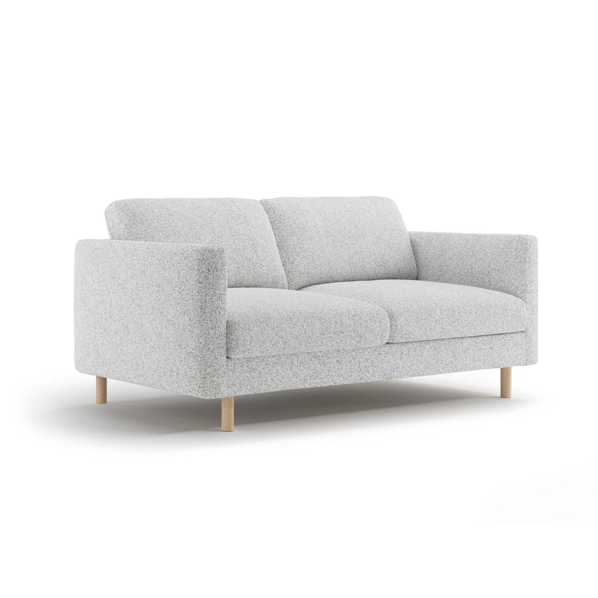 Eden 2-Sitzer Sofa aus Strukturierter Stoff in Hellgrau melange (Puente 80), 146x92 cm von Micadoni – Bild 3