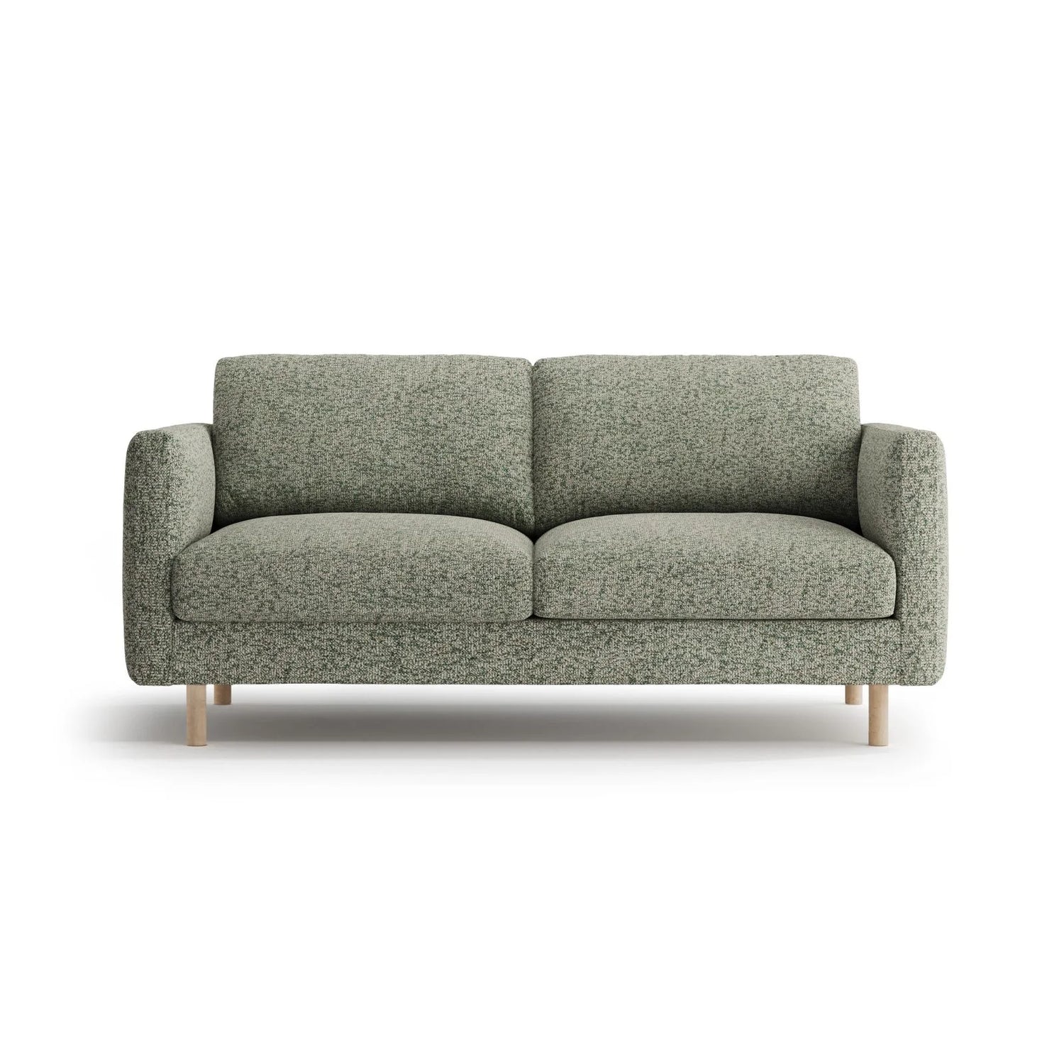 Eden 2-Sitzer Sofa aus Strukturierter Stoff in Moosgrün meliert (Puente 33), 146x92 cm von Micadoni – Bild 1