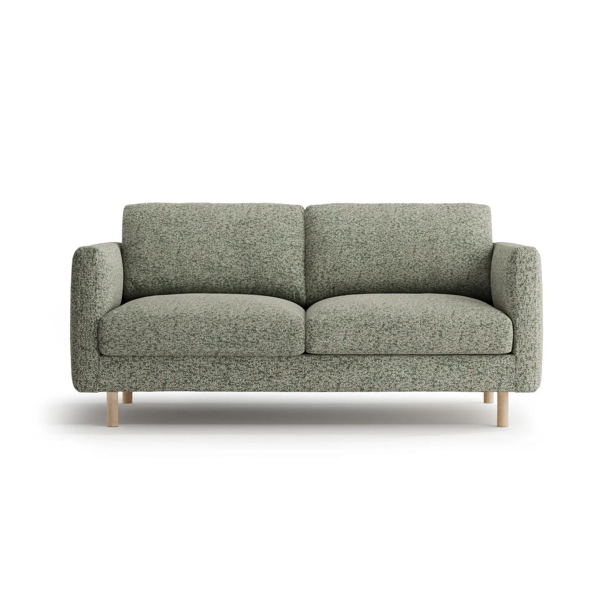 Eden 2-Sitzer Sofa aus Strukturierter Stoff in Moosgrün meliert (Puente 33), 146x92 cm von Micadoni – Bild 1