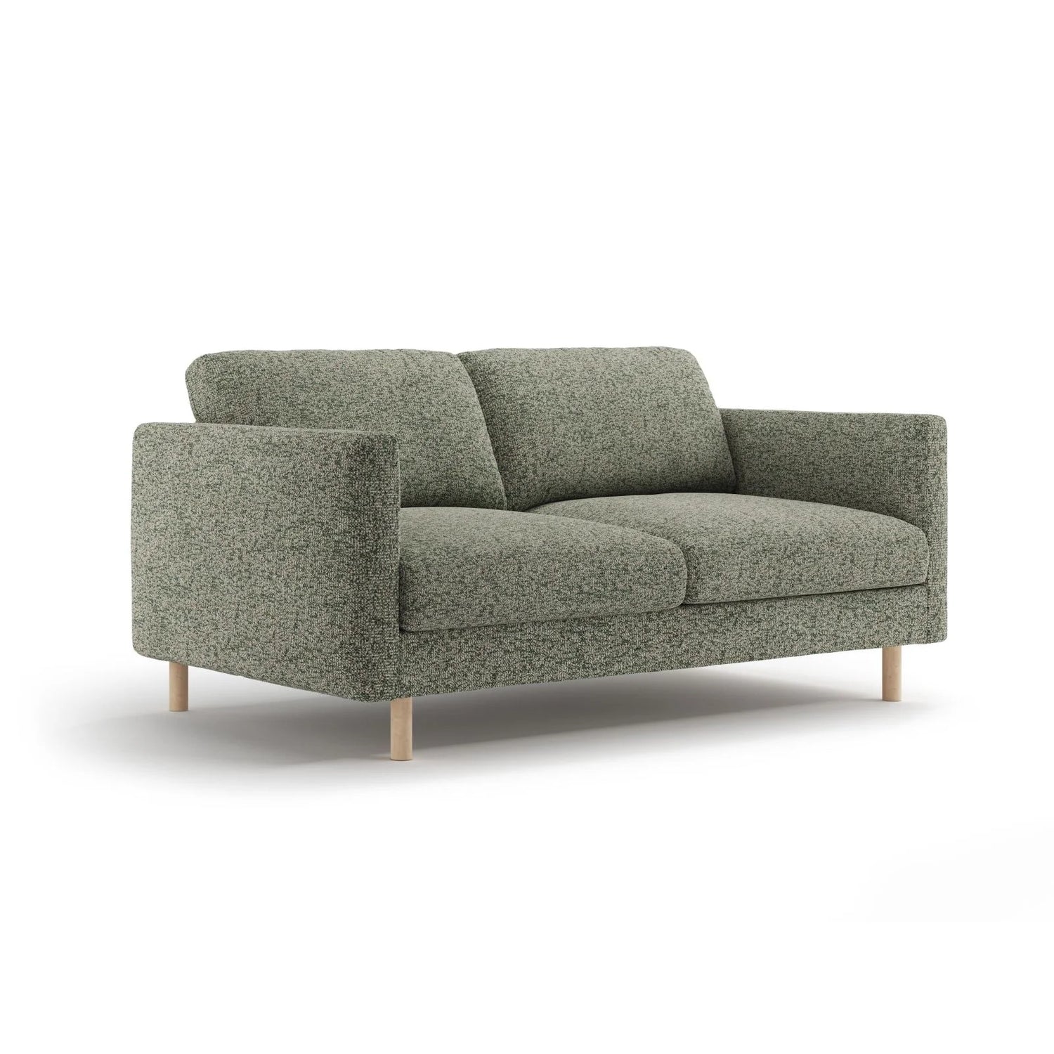 Eden 2-Sitzer Sofa aus Strukturierter Stoff in Moosgrün meliert (Puente 33), 146x92 cm von Micadoni – Bild 3