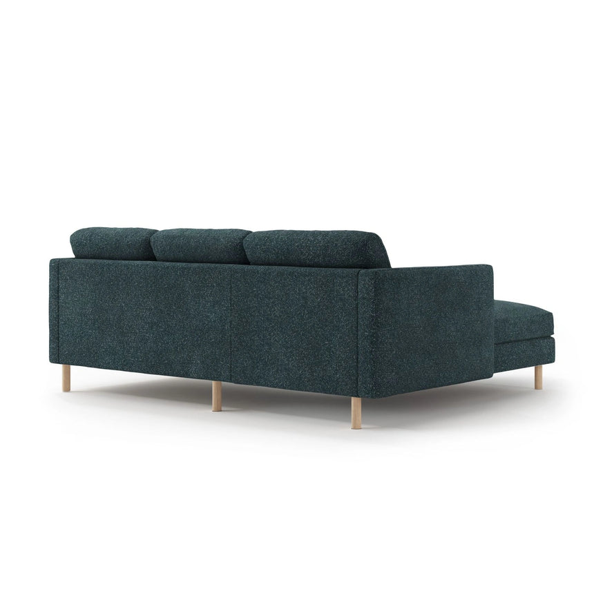 Eden 3-Sitzer Ecksofa, Linke Seite, aus Strukturierter Stoff in Grün Blau meliert (Puente 39), 223x150 cm von Micadoni – Bild 4