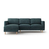 Eden 3-Sitzer Ecksofa, Linke Seite, aus Strukturierter Stoff in Grün Blau meliert (Puente 39), 250x150 cm von Micadoni – Bild 1