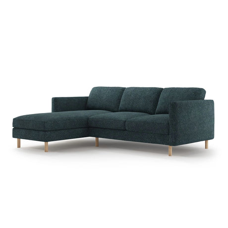 Eden 3-Sitzer Ecksofa, Linke Seite, aus Strukturierter Stoff in Grün Blau meliert (Puente 39), 250x150 cm von Micadoni – Bild 3